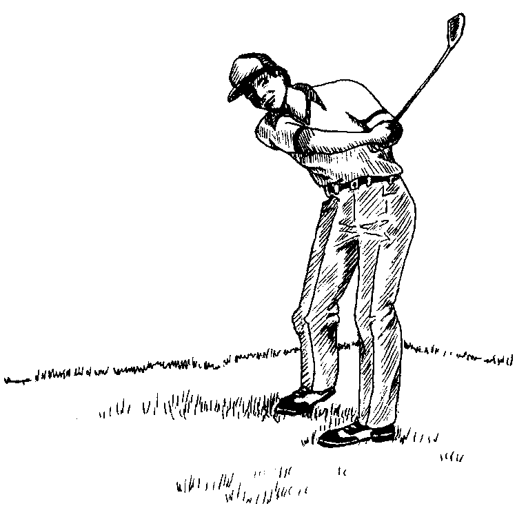 Golfer Engraving Design