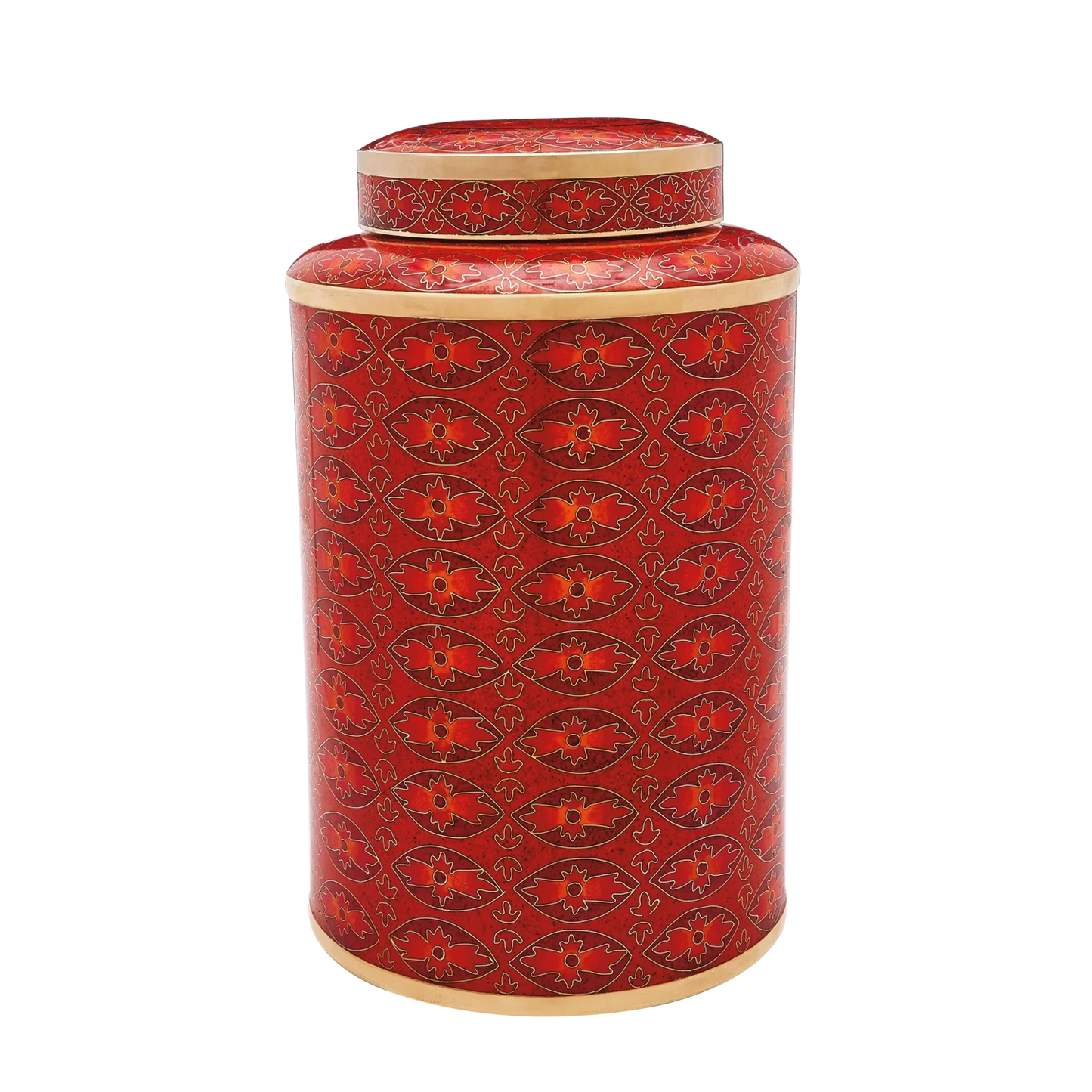 Red Rosette Cloisonne