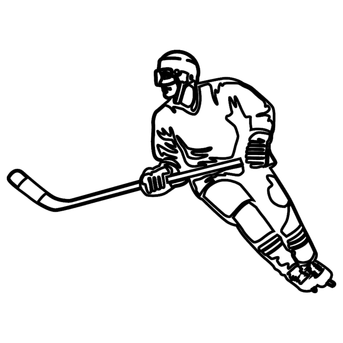 Hockey Player Engraving