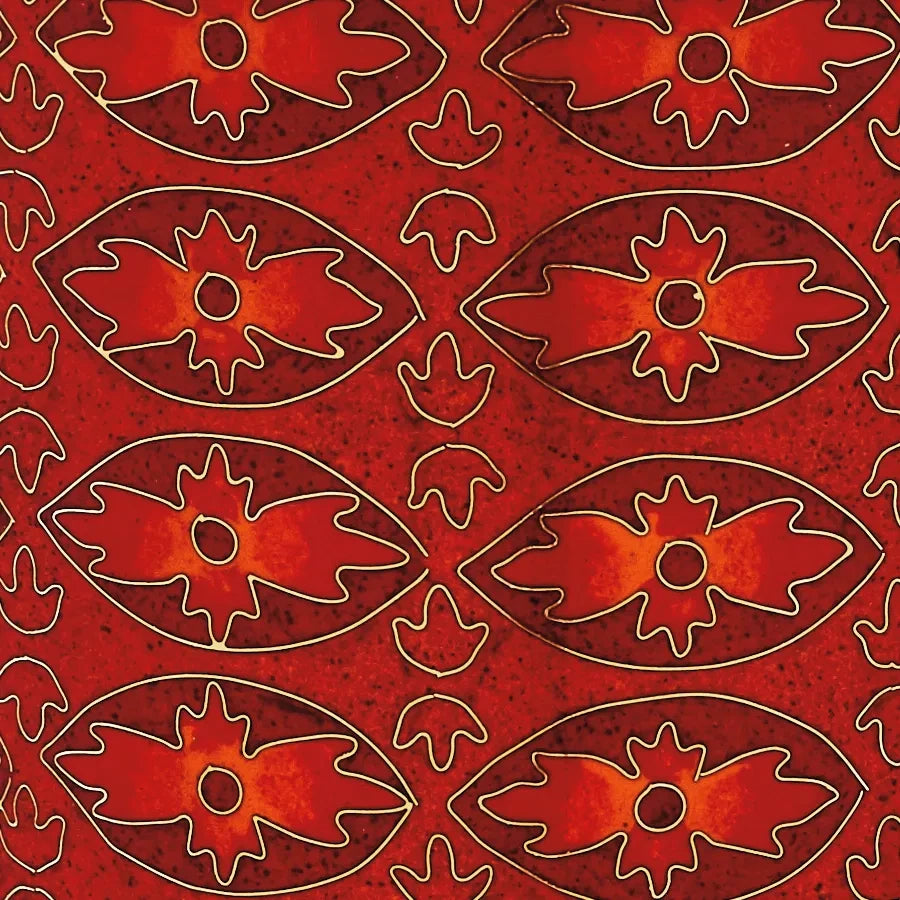 Red Rosette Cloisonne Miniature