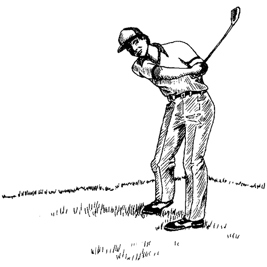 Golfer Engraving Design