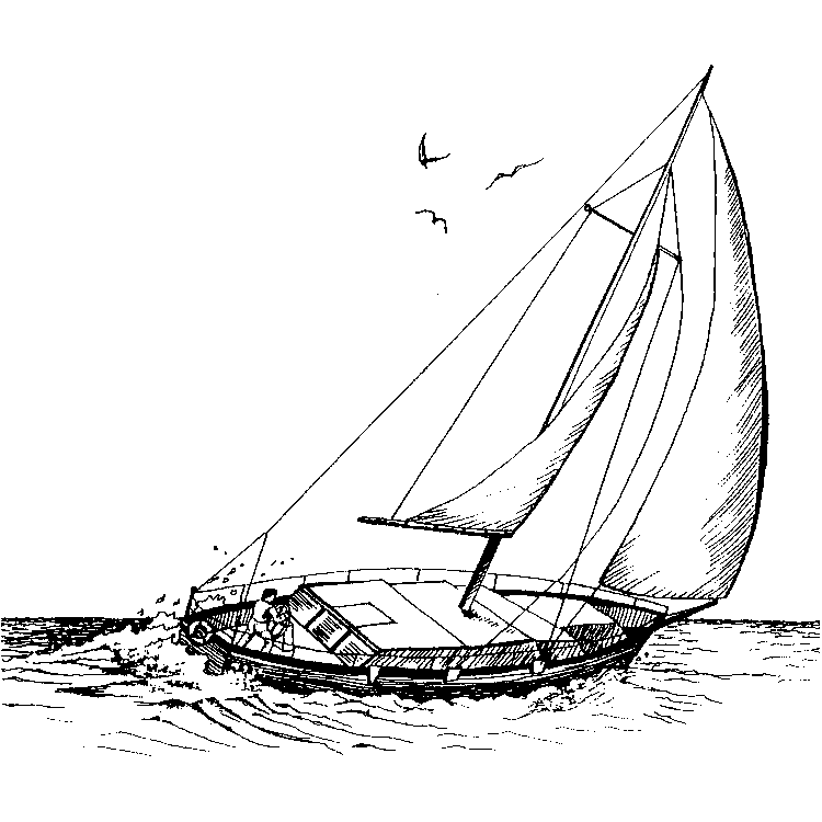 Sailboat Engraving Design