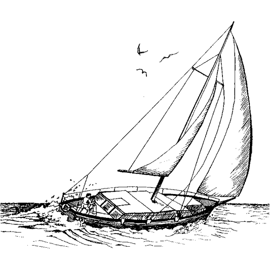 Sailboat Engraving Design