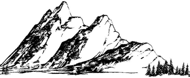 Mountain Engraving Design