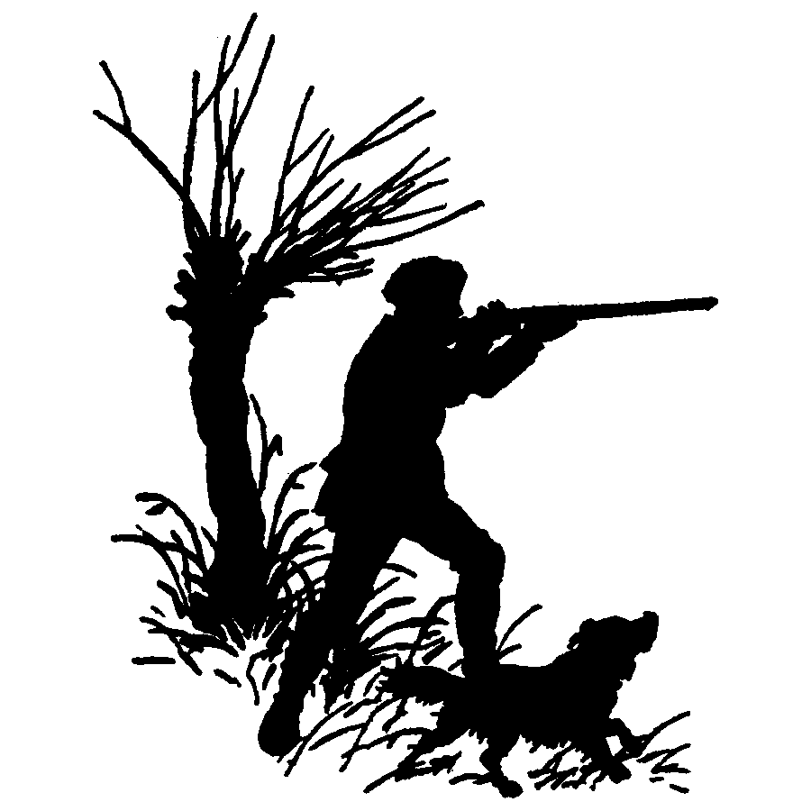 Hunter With Gun Engraving Design