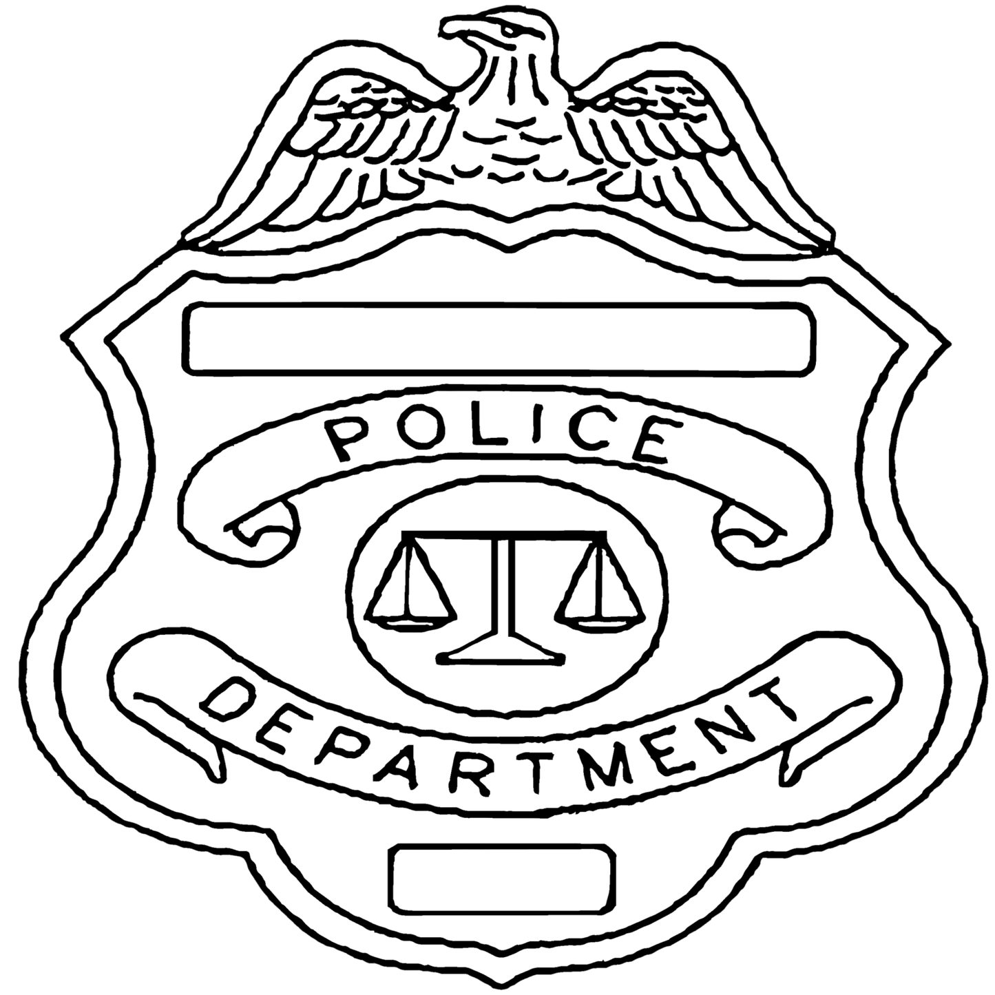 Police Badge Engraving Design