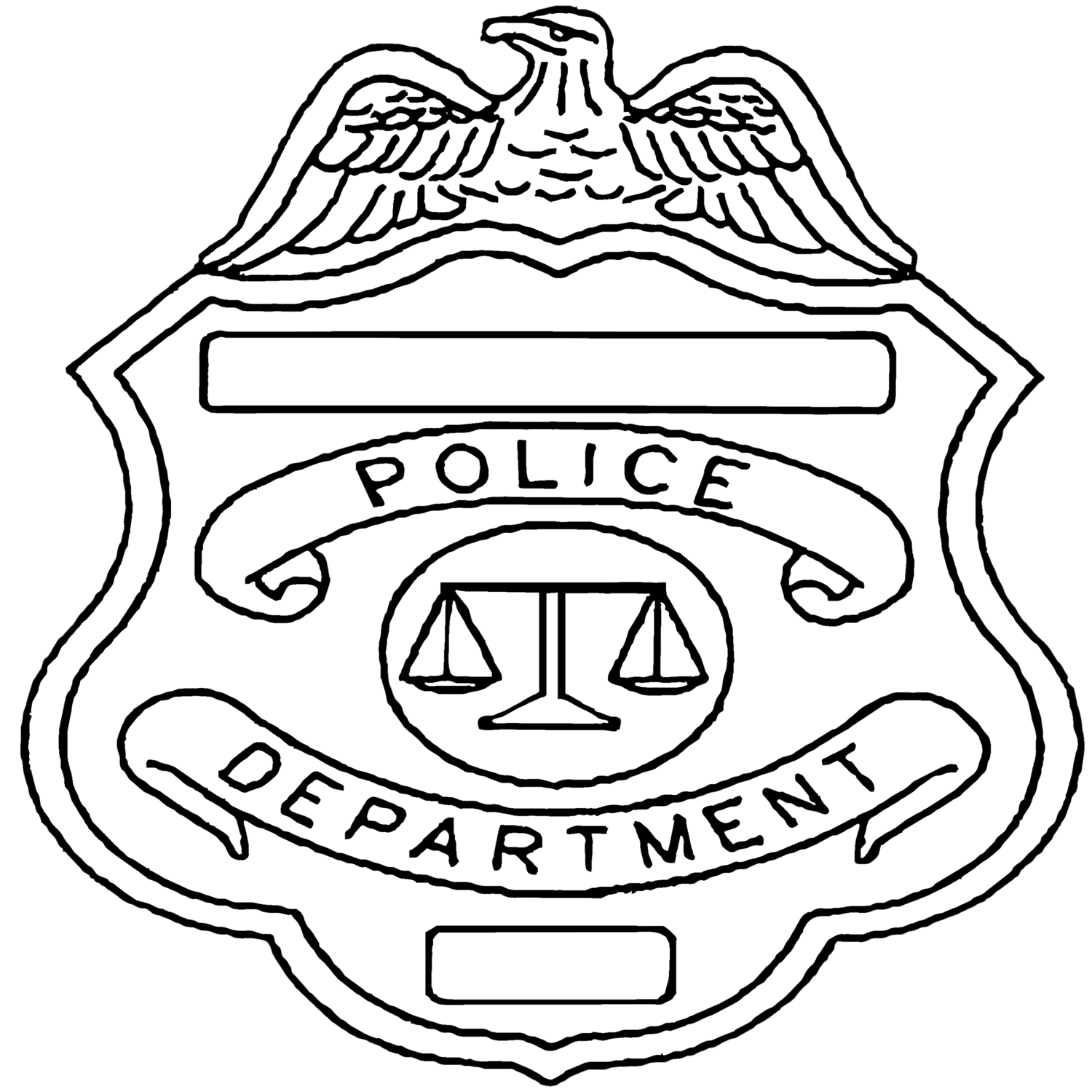 Police Badge Engraving Design