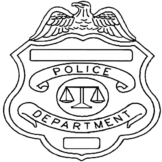 Police Badge Engraving Design