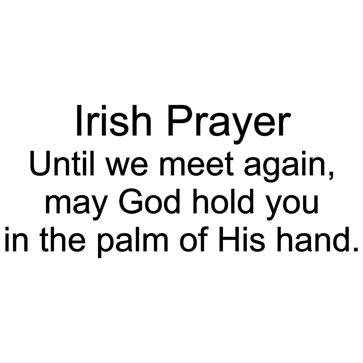 Irish Prayer Engraving