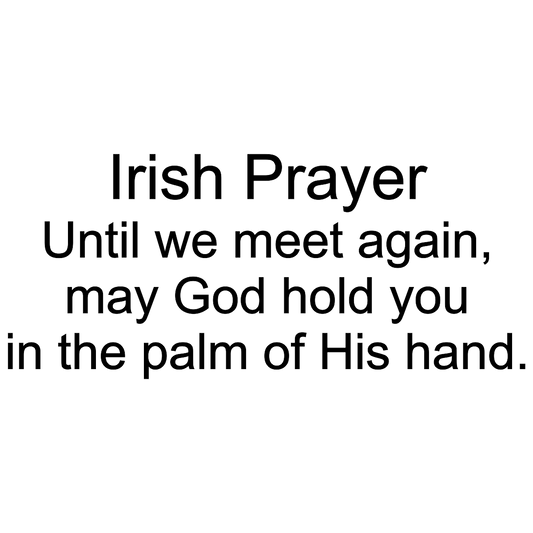 Irish Prayer Engraving
