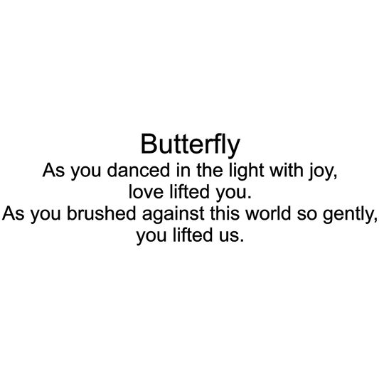 Butterfly Verse Engraving