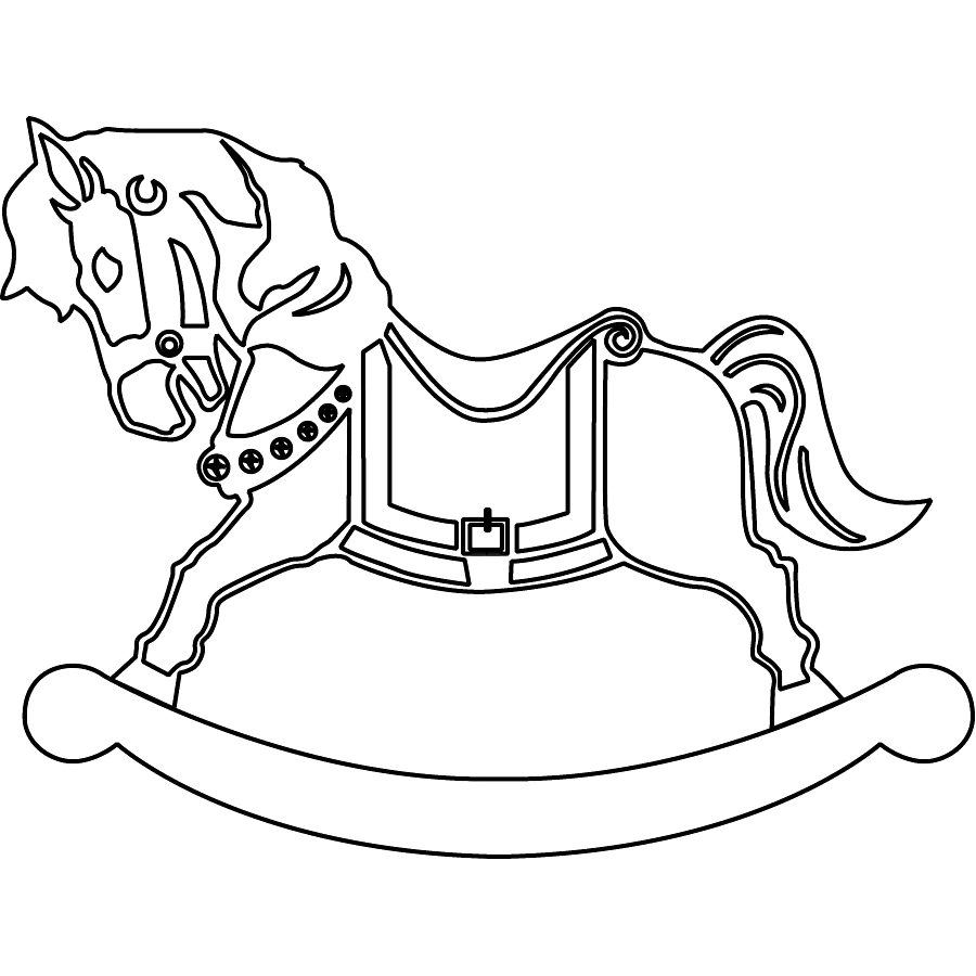 Rocking Horse Engraving Design