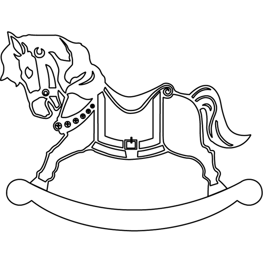 Rocking Horse Engraving Design