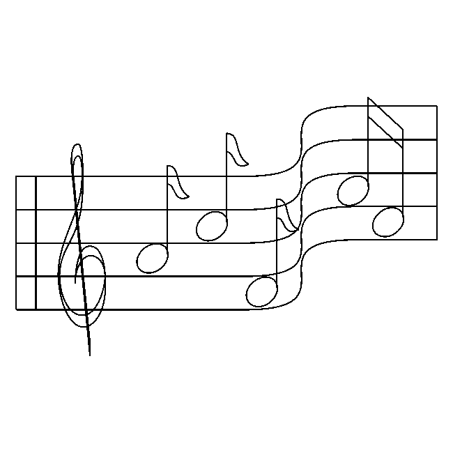Musical Notes Engraving Design