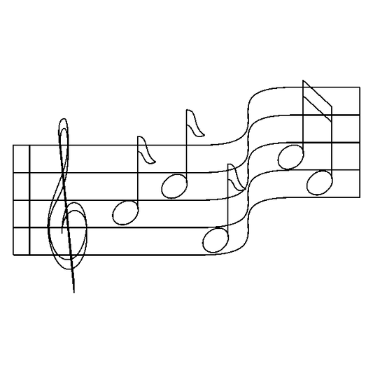 Musical Notes Engraving Design