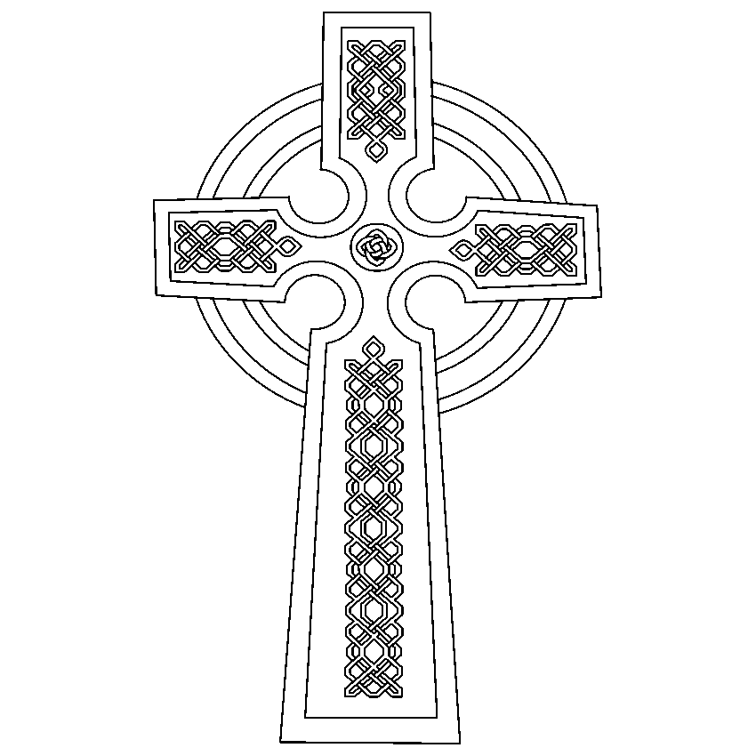 Celtic Cross Engraving Design