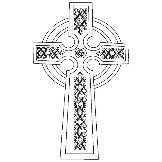 Celtic Cross Engraving Design