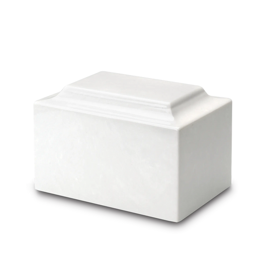 Alpine White Synthetic Marble Urn