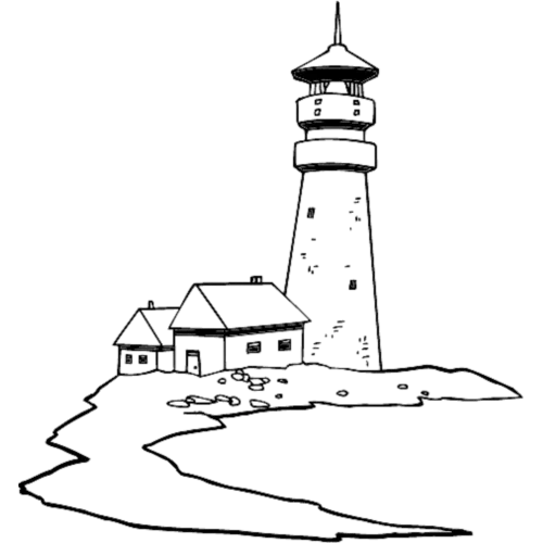 Lighthouse Engraving Design