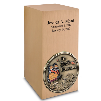 Brushed Bronze Vertical Urn