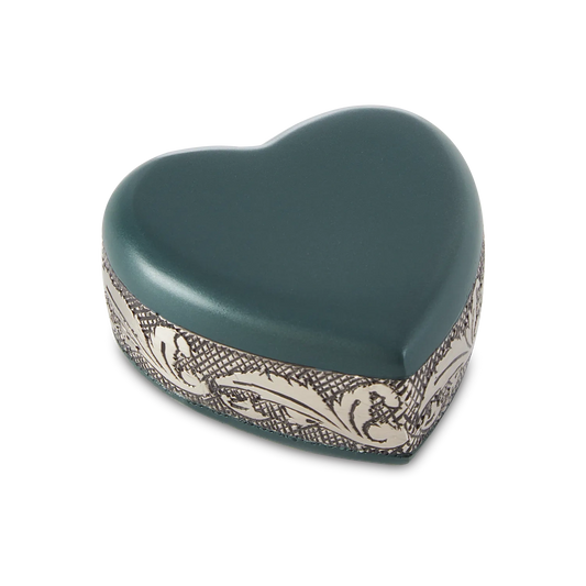 Blue Delphia Heart Keepsake
