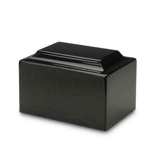 Charcoal Black Synthetic Marble Urn