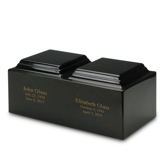 Companion Charcoal Black Synthetic Marble Urn