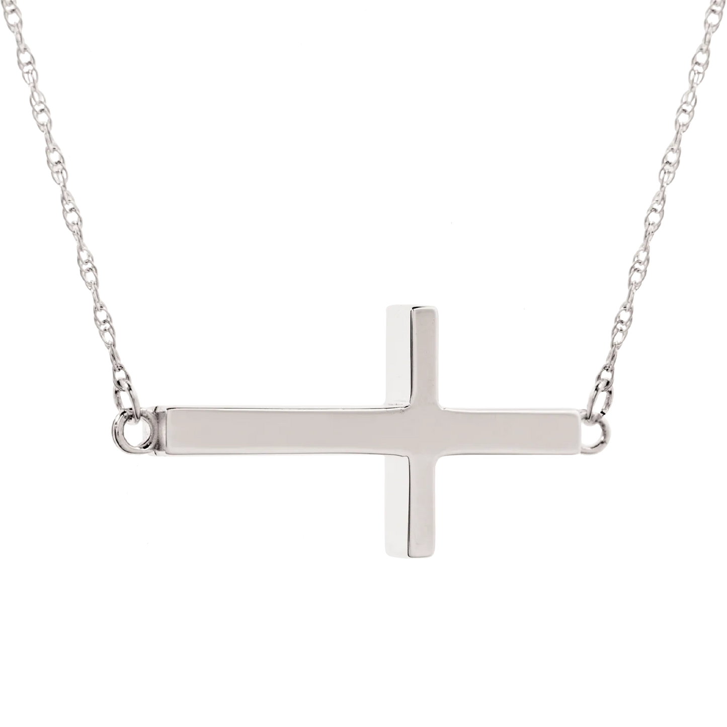 Stainless Steel Sideways Cross Pendant