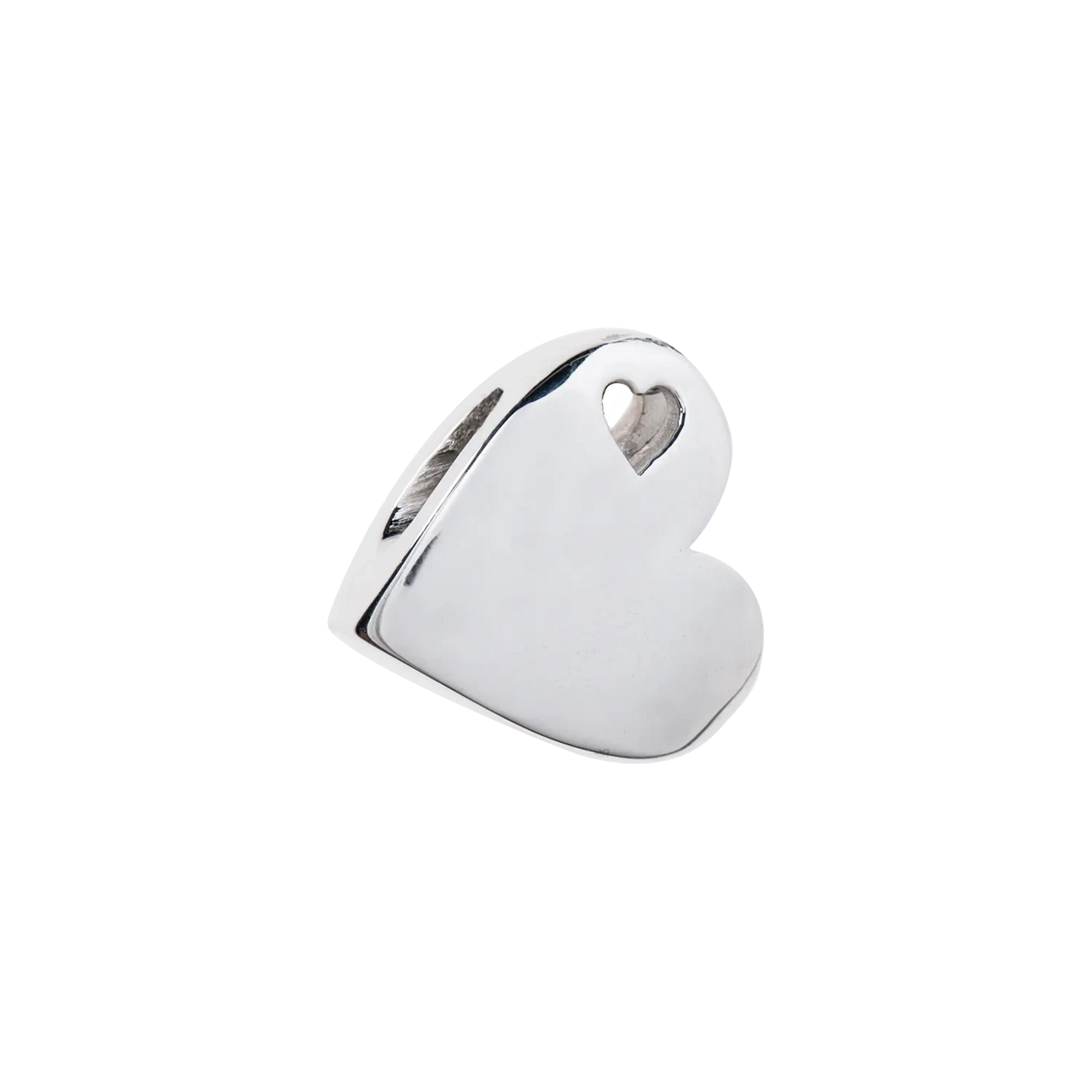 Sterling Silver Sideways Heart Pendant