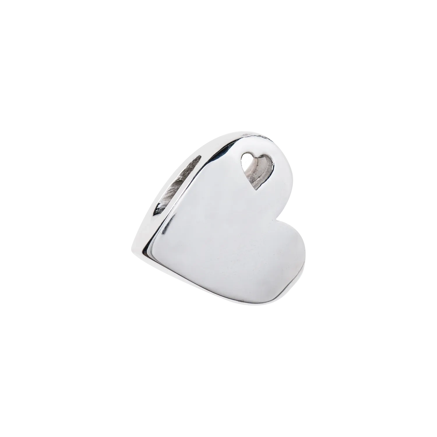 Sterling Silver Sideways Heart Pendant