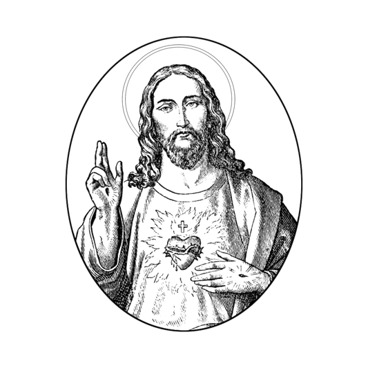 Sacred Heart of Jesus Engraving Design