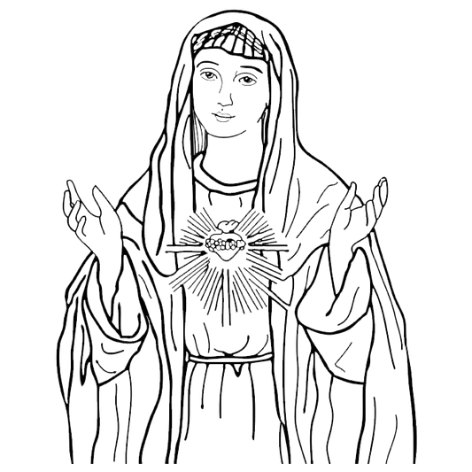 Immaculate Heart of Mary Engraving Design