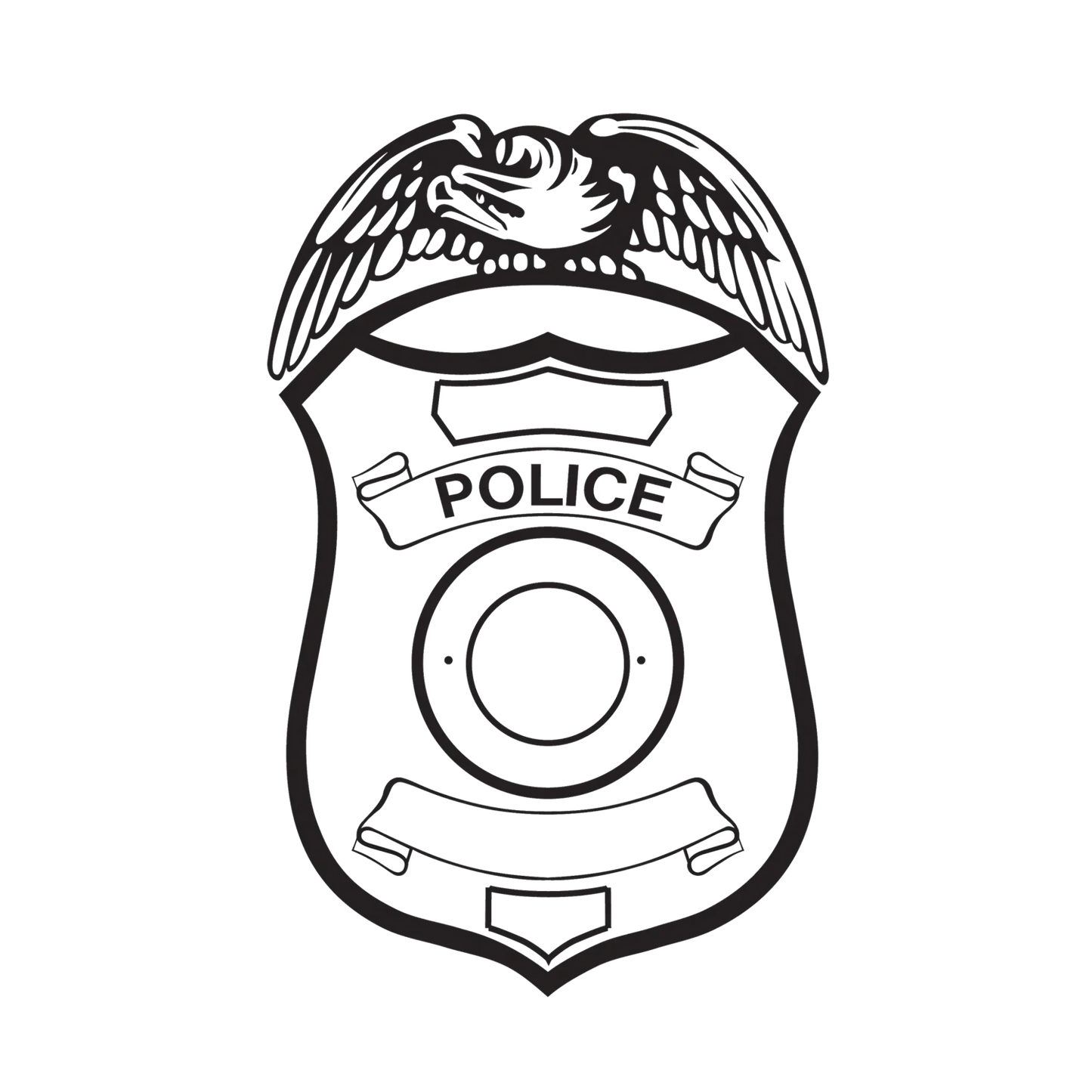 Police Badge Engraving Design
