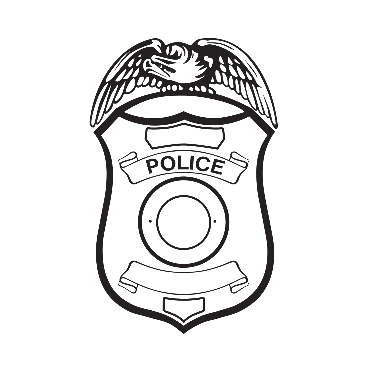 Police Badge Engraving Design