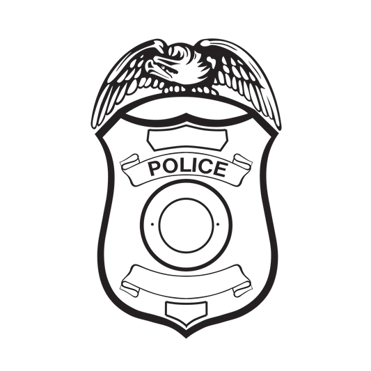 Police Badge Engraving Design