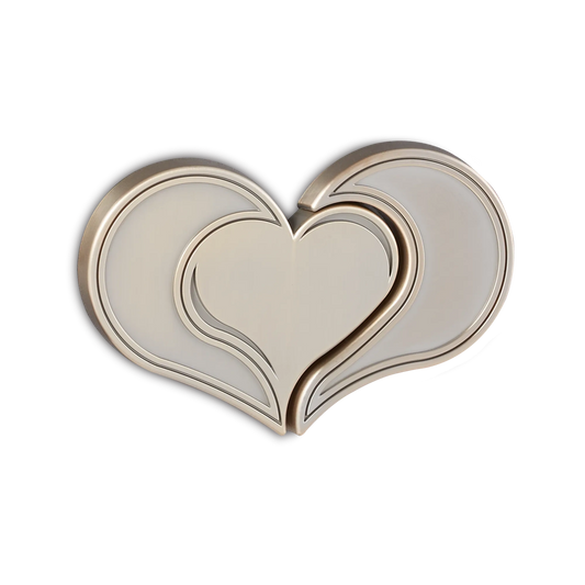 Interlocking Tiffany Gold Heart Applique