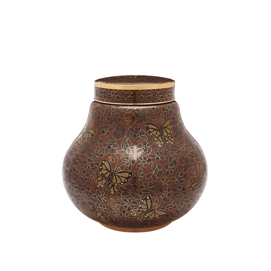 Amber Butterfly Cloisonne Keepsake