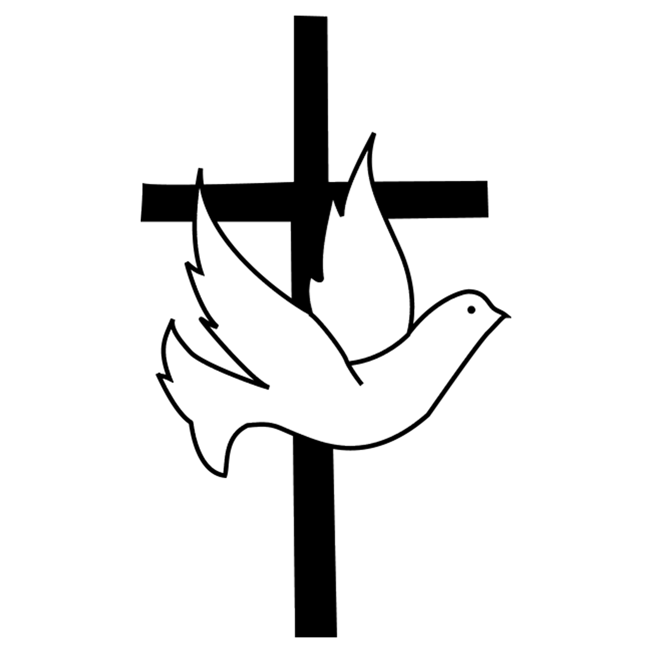 Cross with Dove Engraving