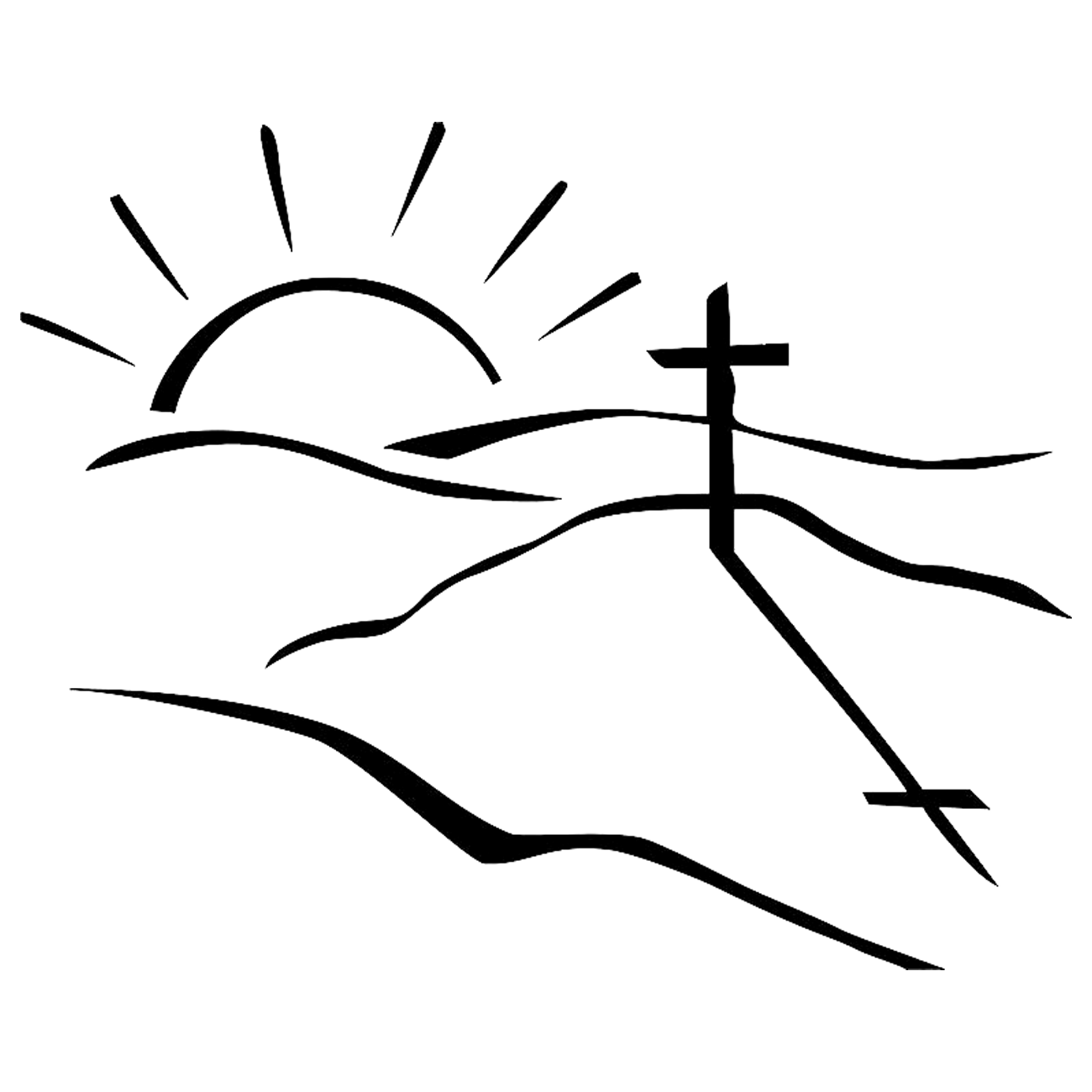 Cross On Hill Engraving
