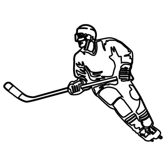 Hockey Player Engraving