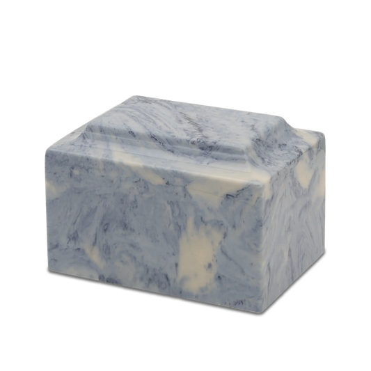 Ocean Blue Synthetic Marble Urn