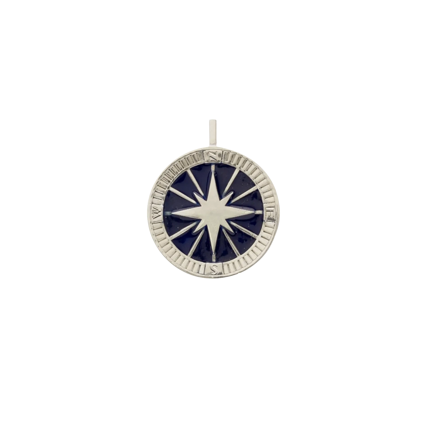 Sterling Silver Compass 45 Blue