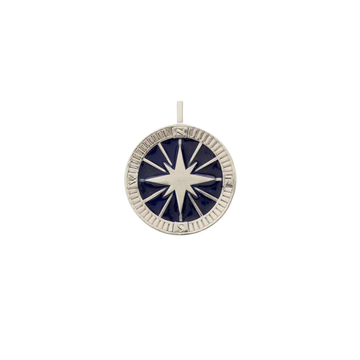Sterling Silver Compass 45 Blue