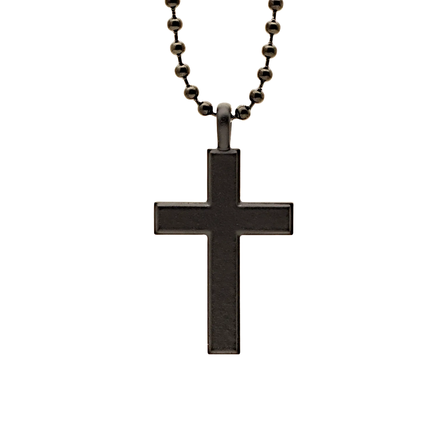 Men39s Stainless Cross 45 Black Finish