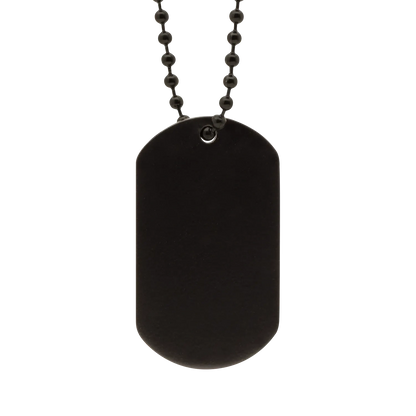 Men39s Stainless Dog Tag 45 Black Finish