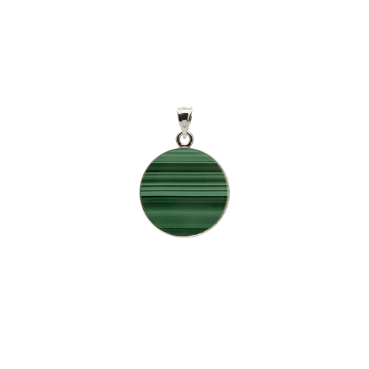 Sterling Silver Malachite Pendant