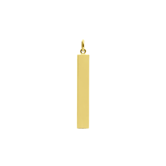 18K Gold Vermeil Bar Pendant