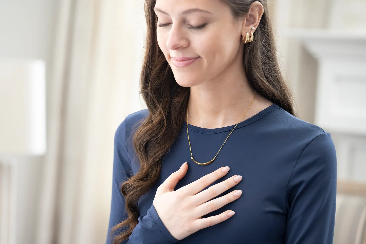 18K Gold Vermeil Swoop Necklace