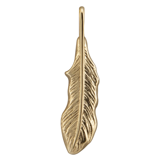 14k Gold Feather