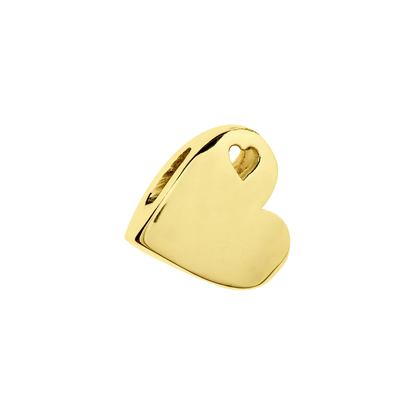 18K Gold Vermeil Sideways Heart Pendant
